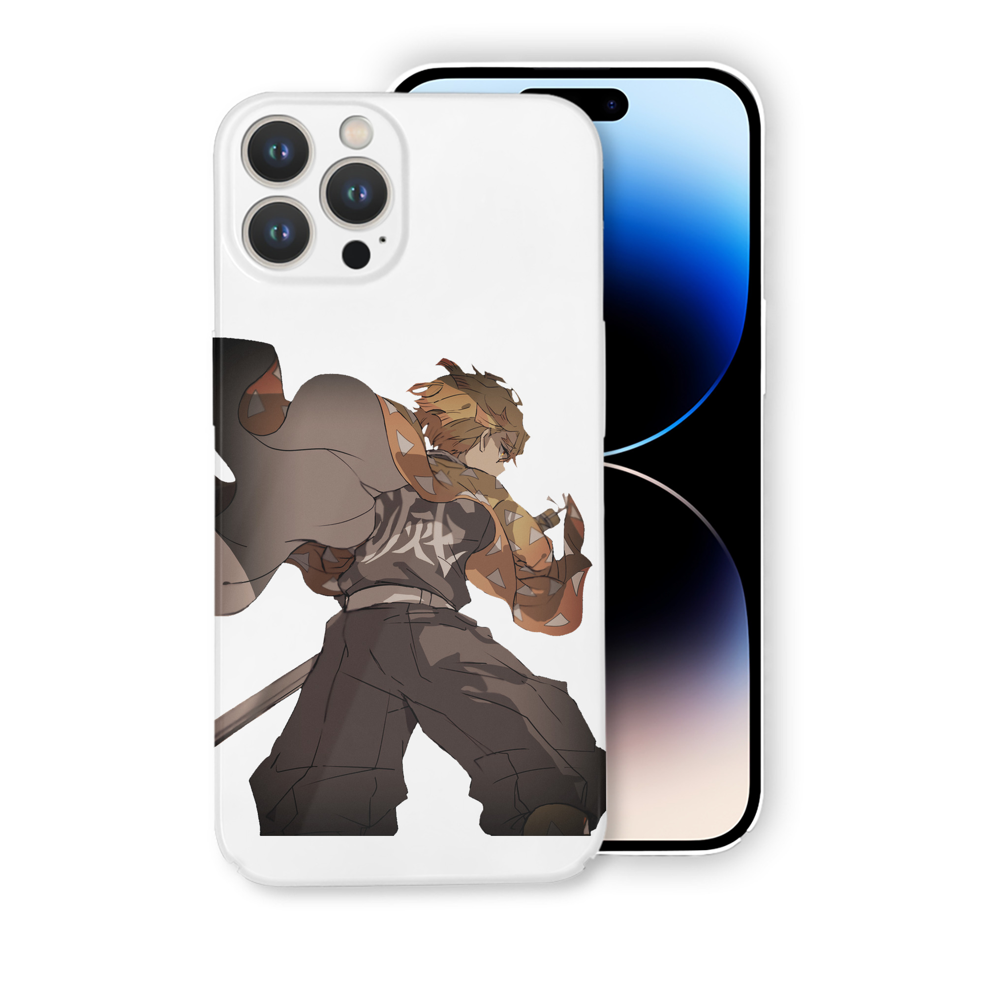 （画像用） 鬼滅の刃（きめつのやいば）我妻 善逸／あがつま ぜんいつ Agatsuma Zenitsu 【iPhone 14シリーズ対応】ハードケース